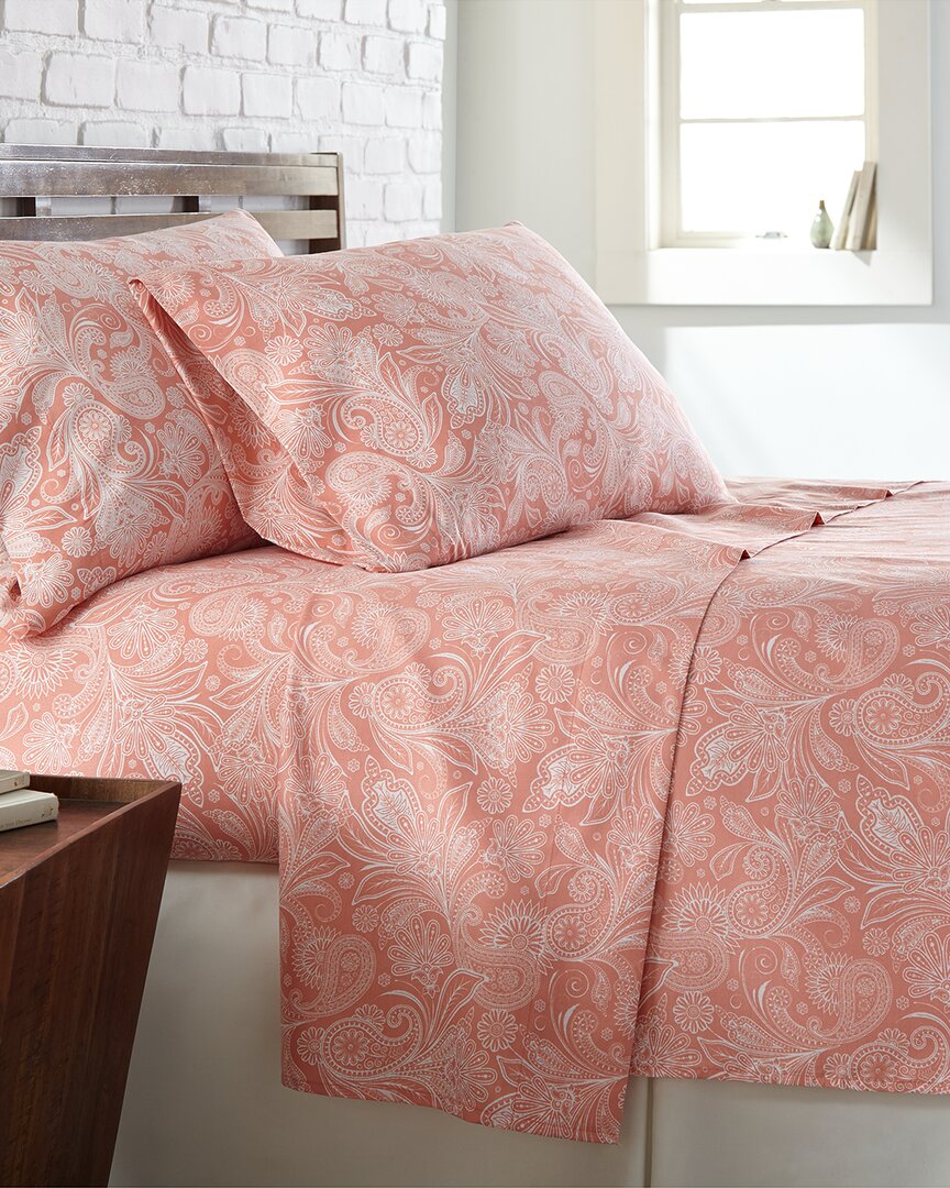 South Shore Linens Southshore Linens Paisley Deep Pocket Ultra Soft Boho Sheet Set In Pink
