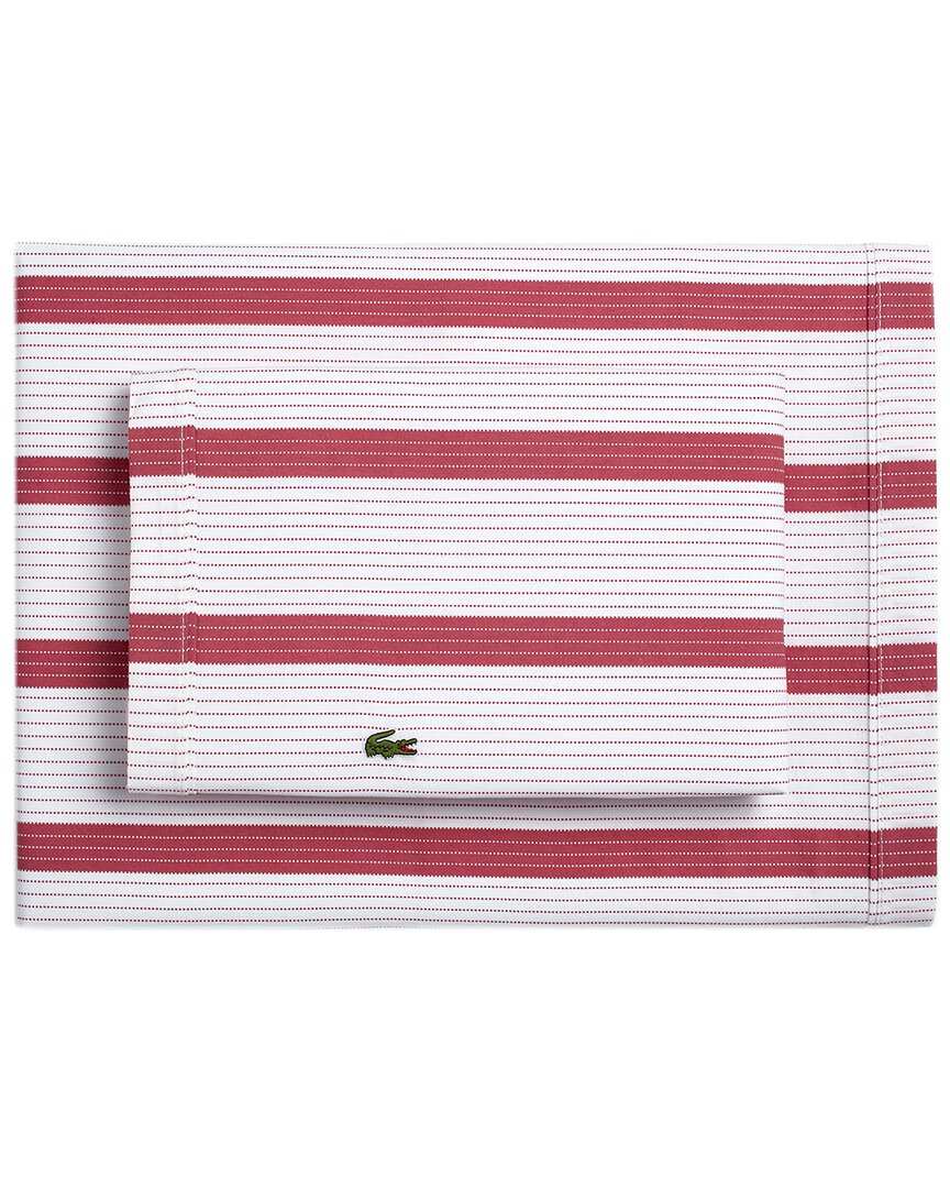 Lacoste Archive Sheet Set In Rose