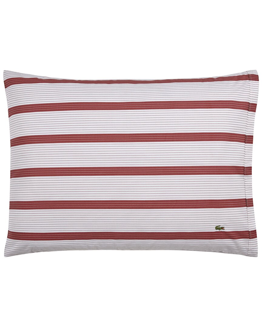 Lacoste Archive Pillowcase Pair In Rose
