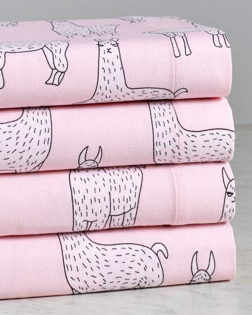 Belle Epoque Lama Print Flannel Sheet Set