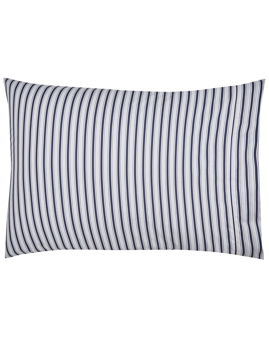 Anne De Solene 4 Continents Set Of 2 Percale Pillowcases In Blue