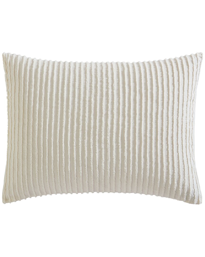 Beatrice Home Fashions Channel Chenille Sham In Ivory