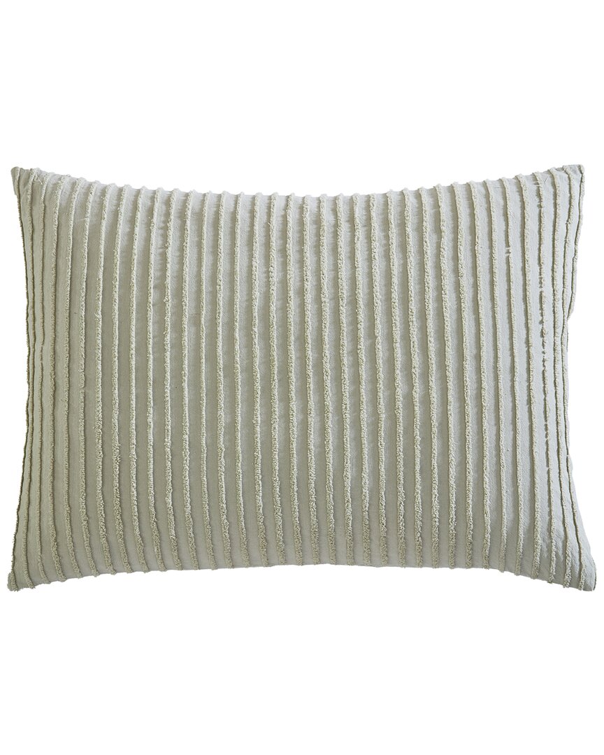Beatrice Home Fashions Channel Chenille Sham In Sage