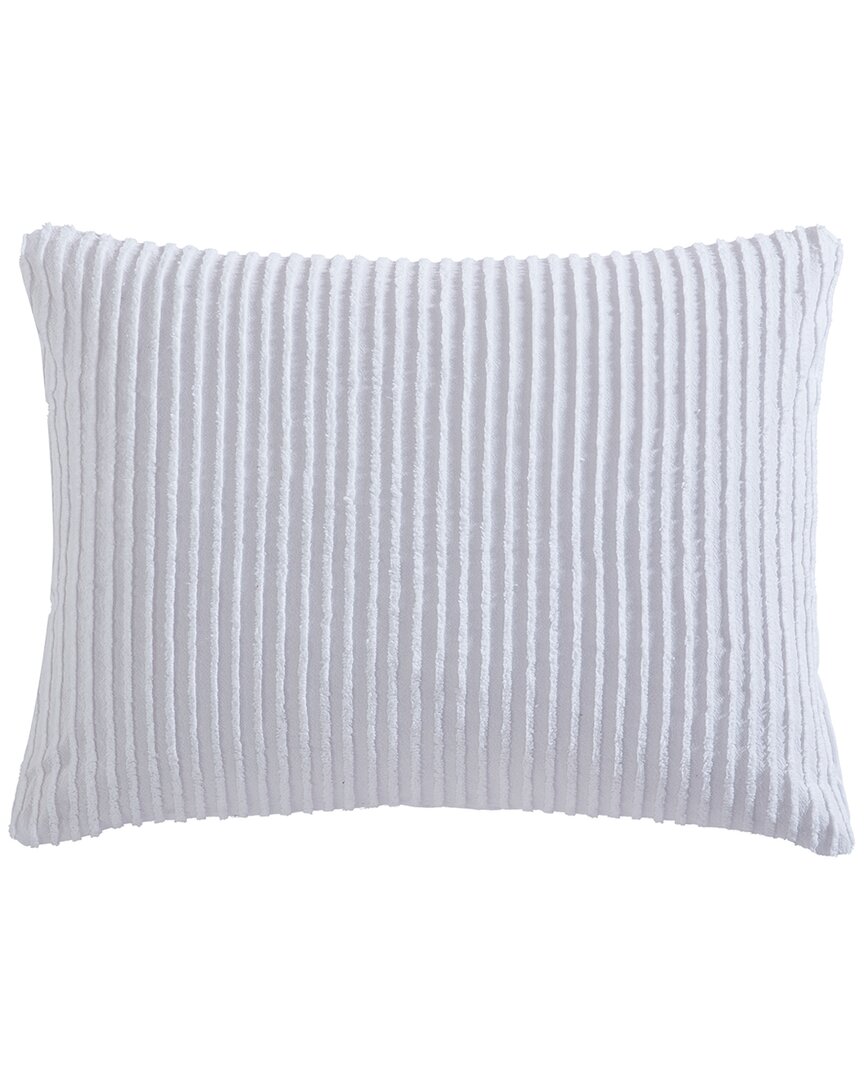 Beatrice Home Fashions Channel Chenille Sham In White
