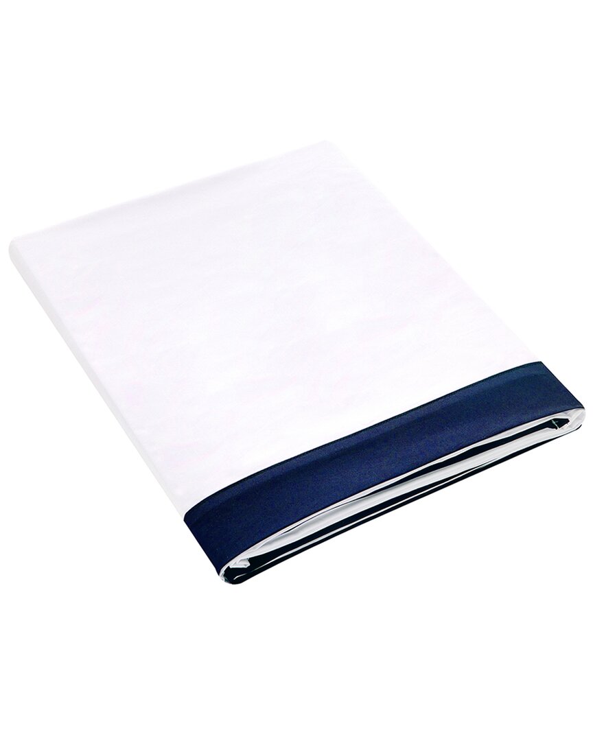Anne De Solene Anne De Solène Fontainebleau Percale Flat Sheet In White