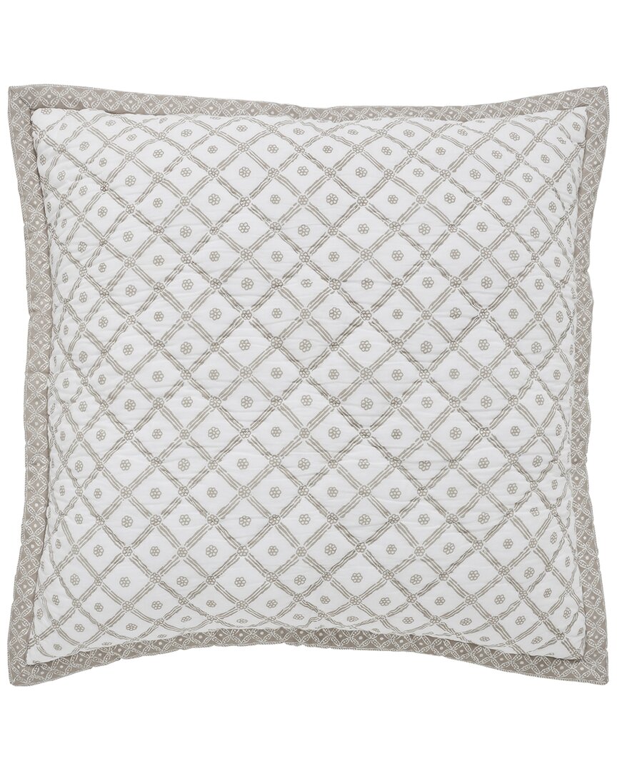 Orchids Lux Home Bliss Printed Cotton Quilt Euro Sham