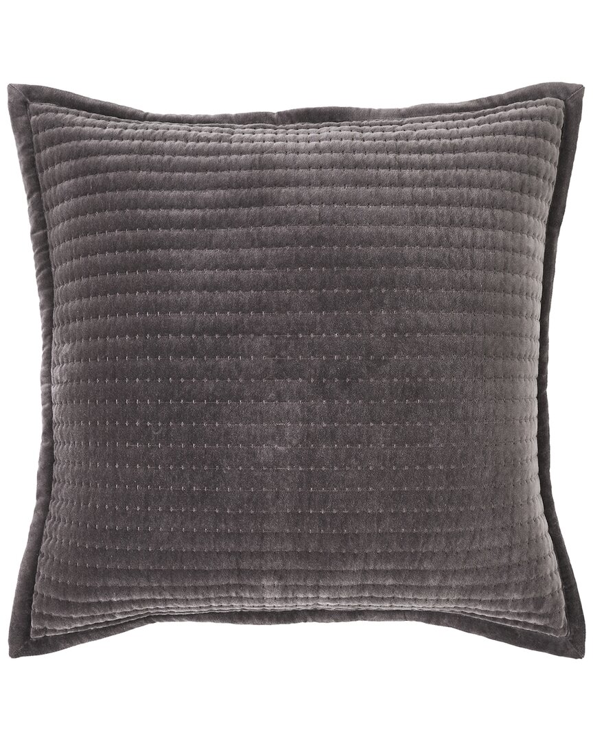 Orchids Lux Home Milton Channel Stitched Velvet Coverlet Euro Sham