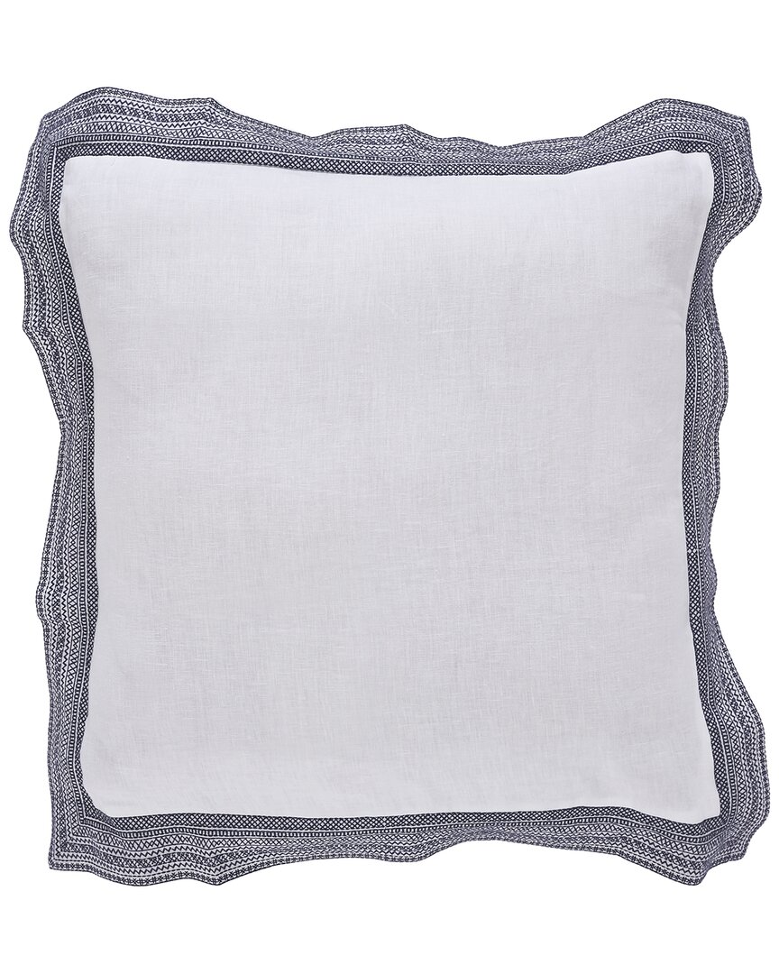 Orchids Lux Home Parker European Linen Duvet Cover Euro Sham In Gray