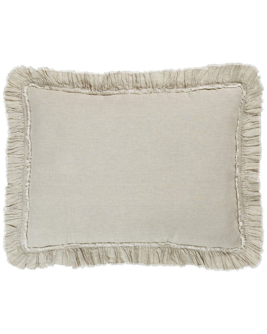 Orchids Lux Home Ruffle European Linen Duvet Cover Sham Set