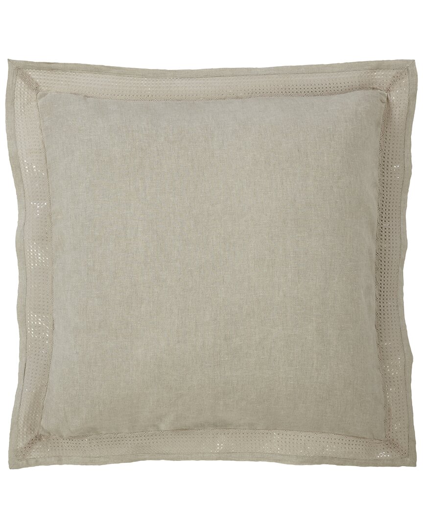 Orchids Lux Home Sienna European Linen Lace Duvet Cover Euro Sham