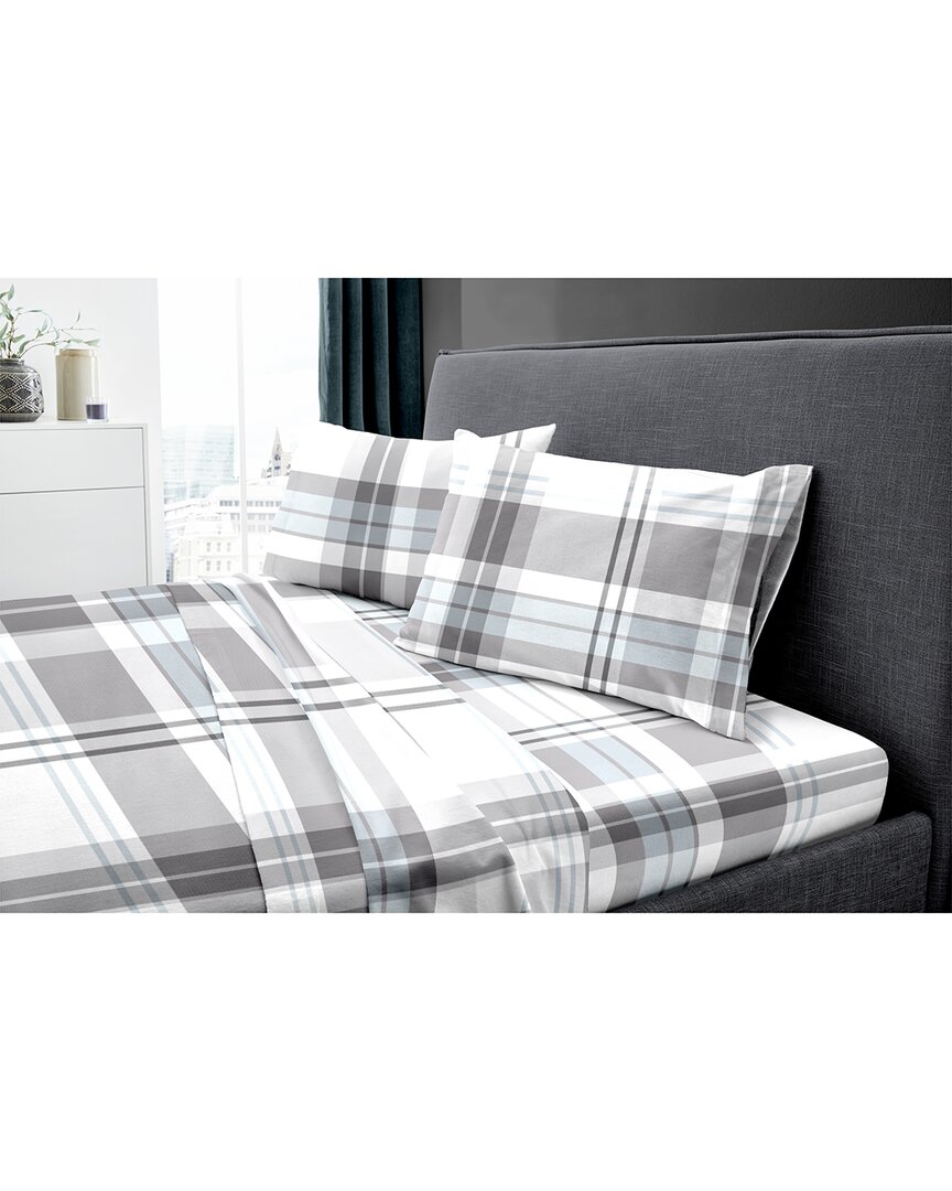 Dormisette 250 Thread Count Luxury German Flannel Hemstitch Sheet Set In White
