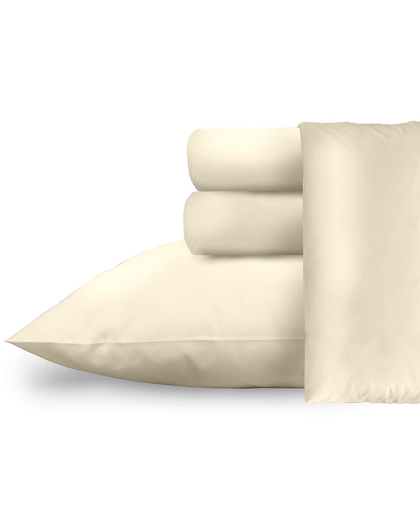 Dormisette 250 Thread Count Luxury German Flannel Hemstitch Sheet Set In Neutral