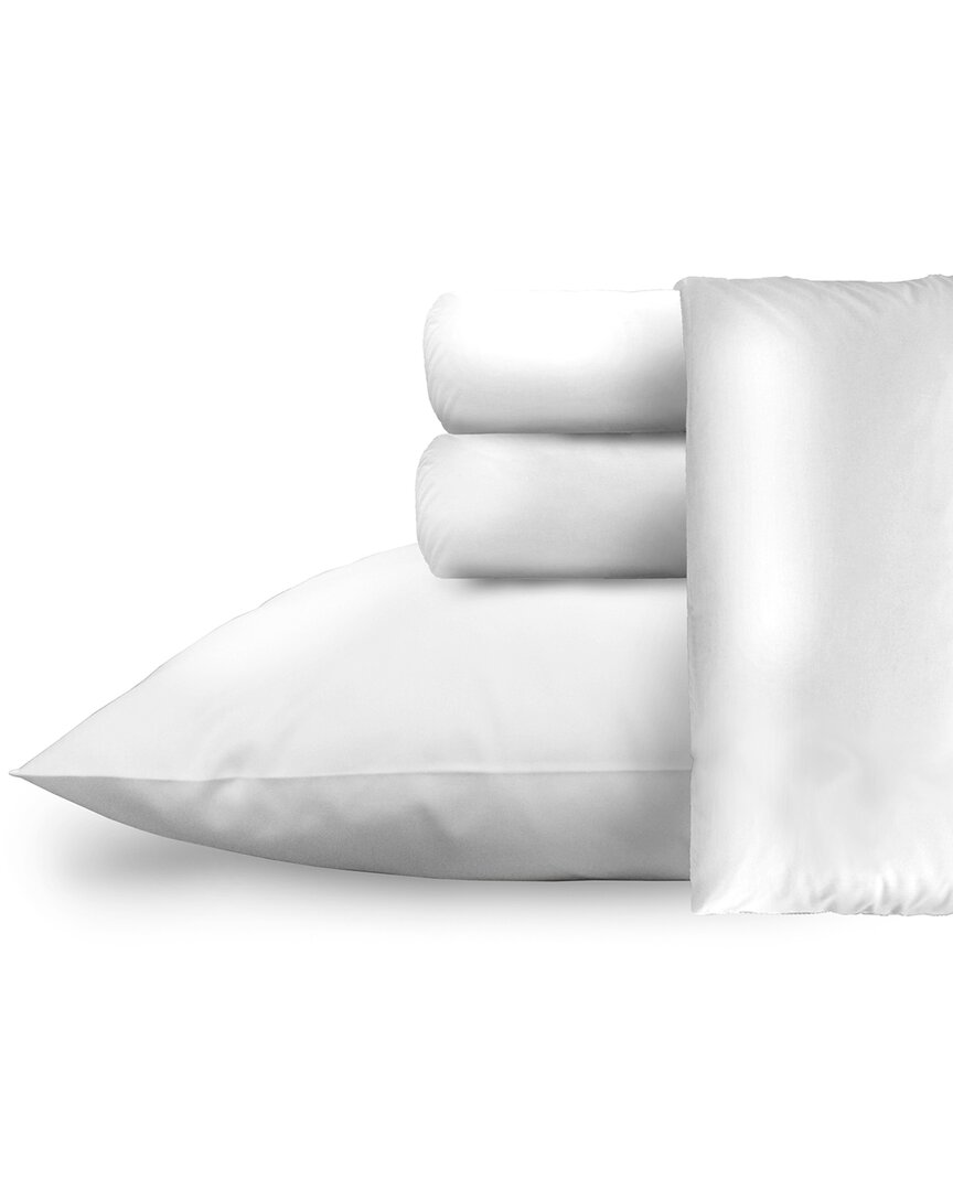 Dormisette 250 Thread Count Luxury German Flannel Hemstitch Sheet Set In White