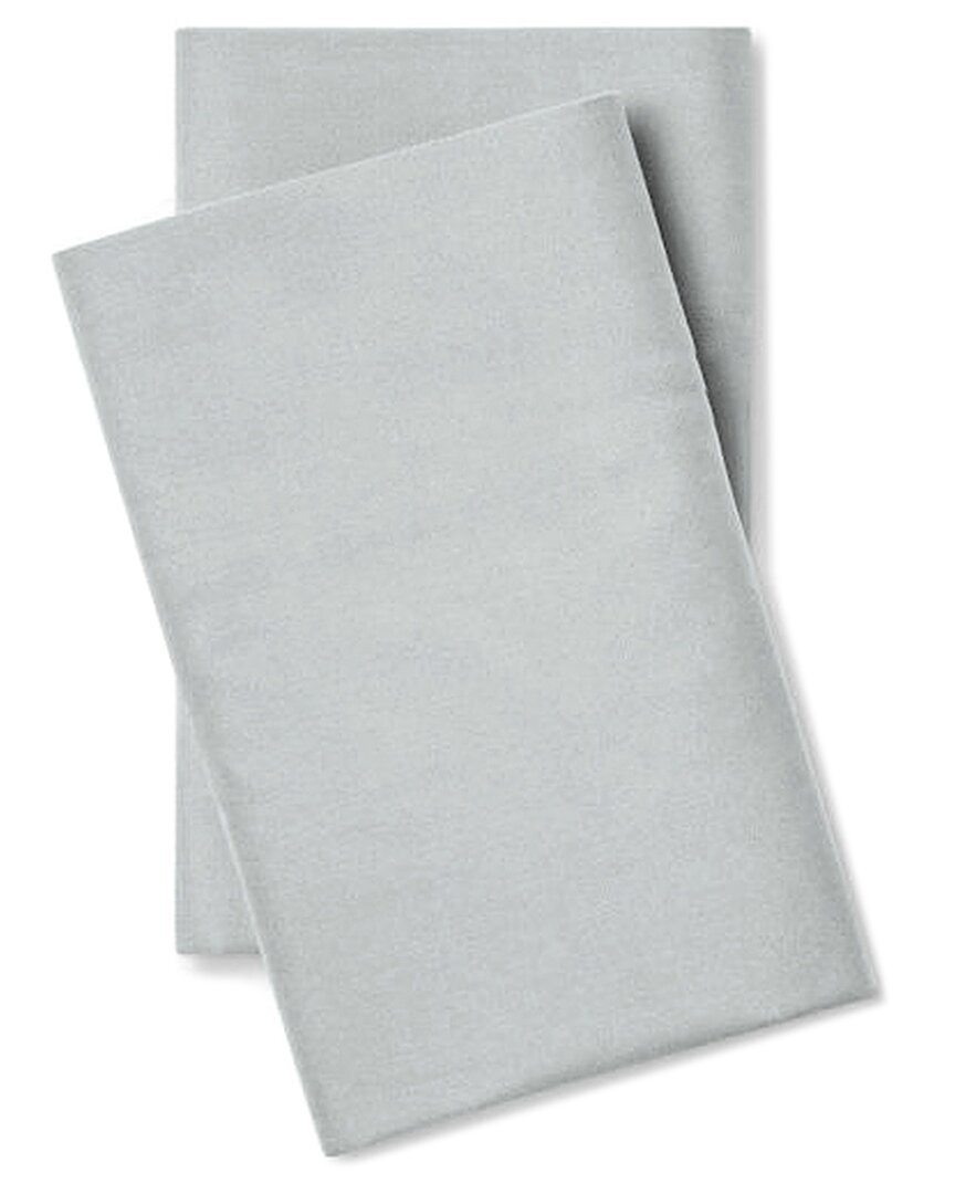 Shop Pillow Guy Classic Cool & Crisp 100% Cotton Percale Pillow Case Set In Grey