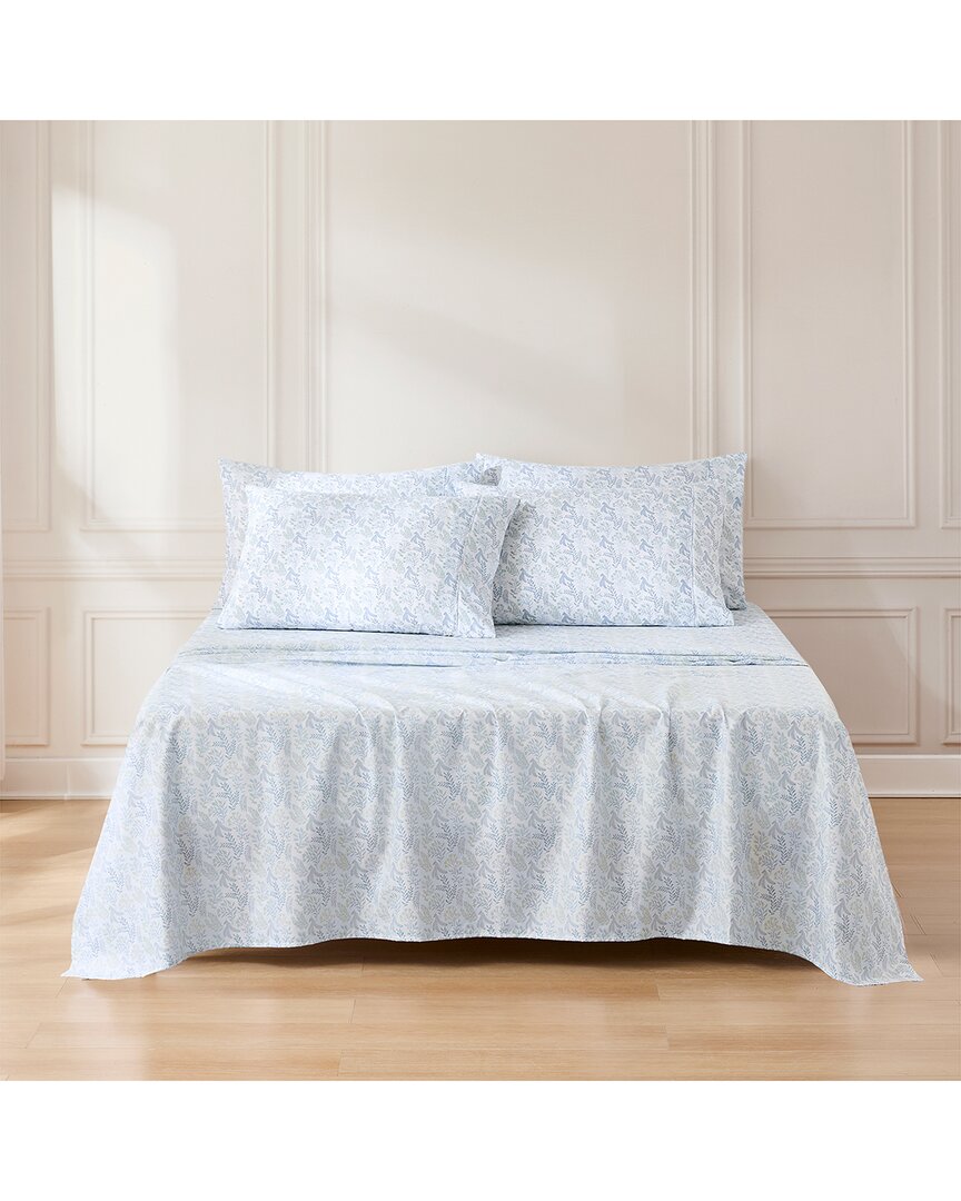 Lush Decor Lush Décor Botanical Leaf & Floral Sheet Set In Blue