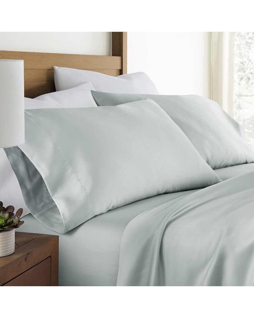 Home Collection Set Of 2 Premium Bamboo Pillowcases In Blue
