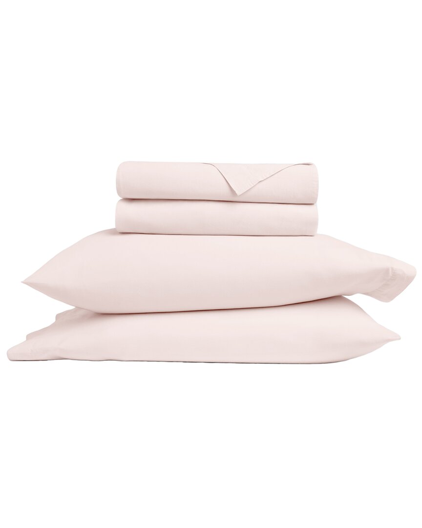 Home Collection Cotton Percale Solid Brushed & Washed Bed Sheet Set