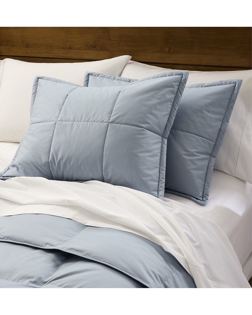 Cuddledown Chroma Quilted Sham - Standard In Blue
