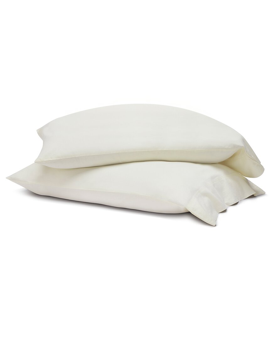 Superior Carmen 100% Cotton Linen Texture Vintage Wash Solid Percale Pillowcase Set In Neutral
