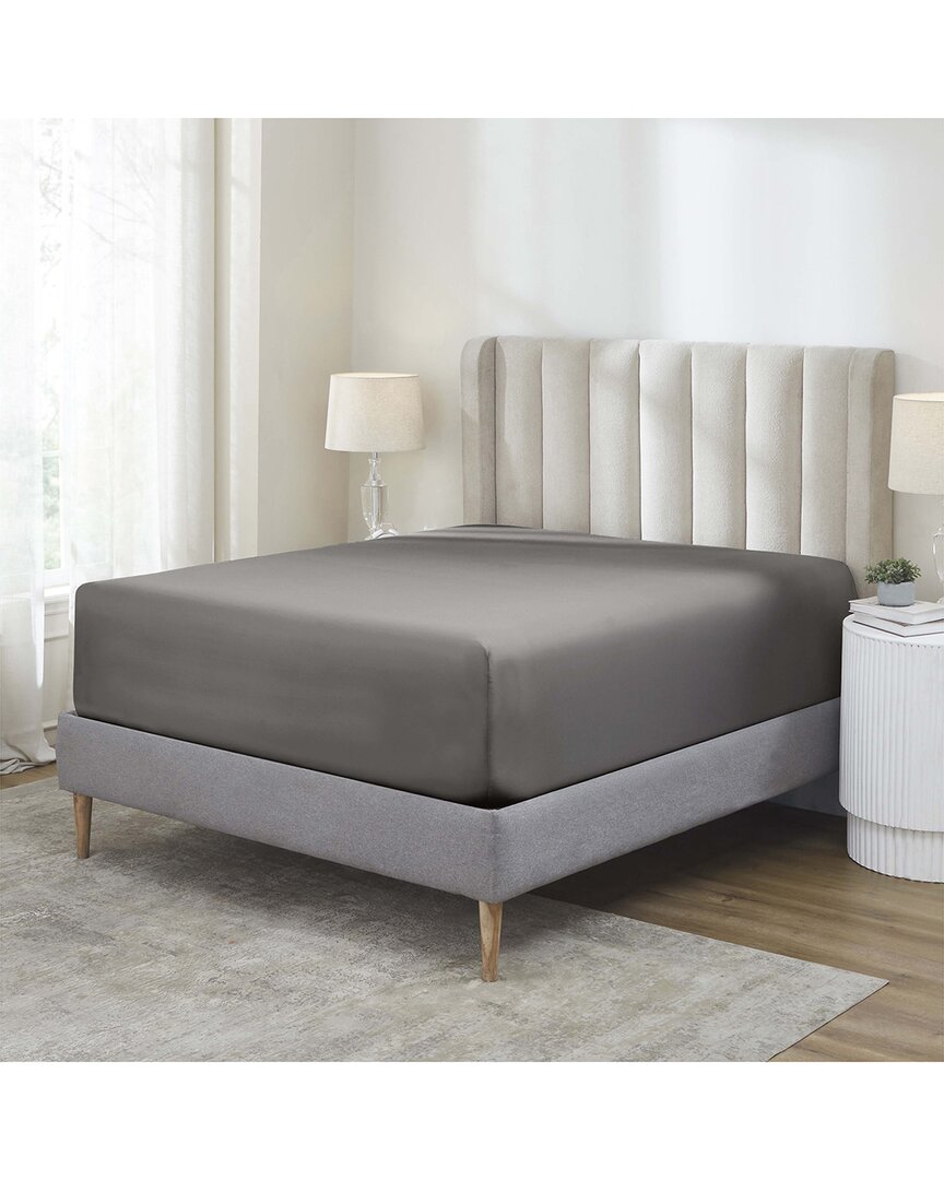 Superior 700 Thread Count Pavo 100% Cotton Extra Deep Pocket Fitted Sheet In Gray