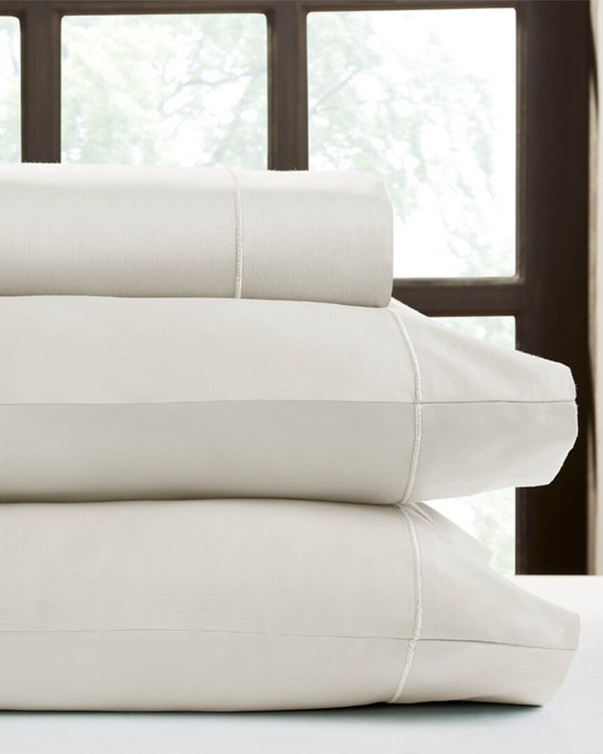 Perthshire Platinum Collection 1000tc Solid Sateen 4pc Sheet Set In Neutral