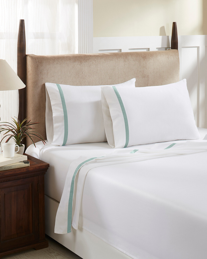Hotel Luxury Concepts 500tc Tonal Sateen 4pc Sheet Set In White