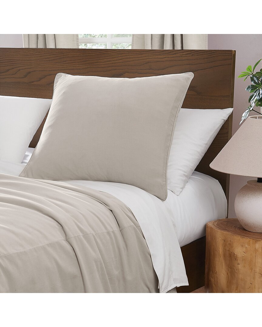 Brooklyn Loom Matte Cotton Velvet Euro Sham