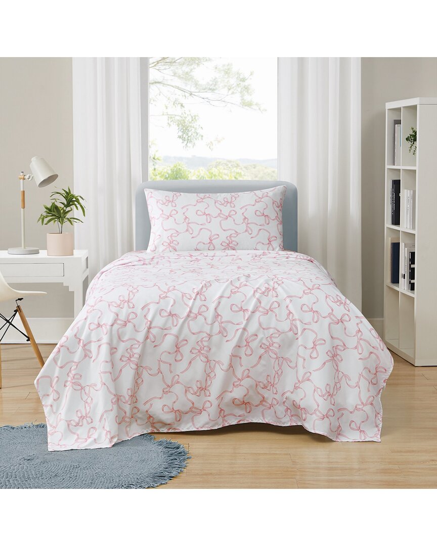 Truly Soft Printed Bow Sheet Set
