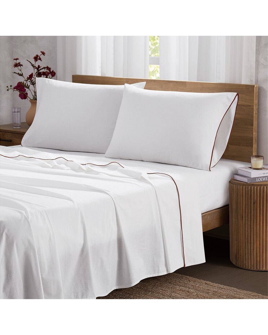 Brooklyn Loom Merrowed Edge Sheet Set In White