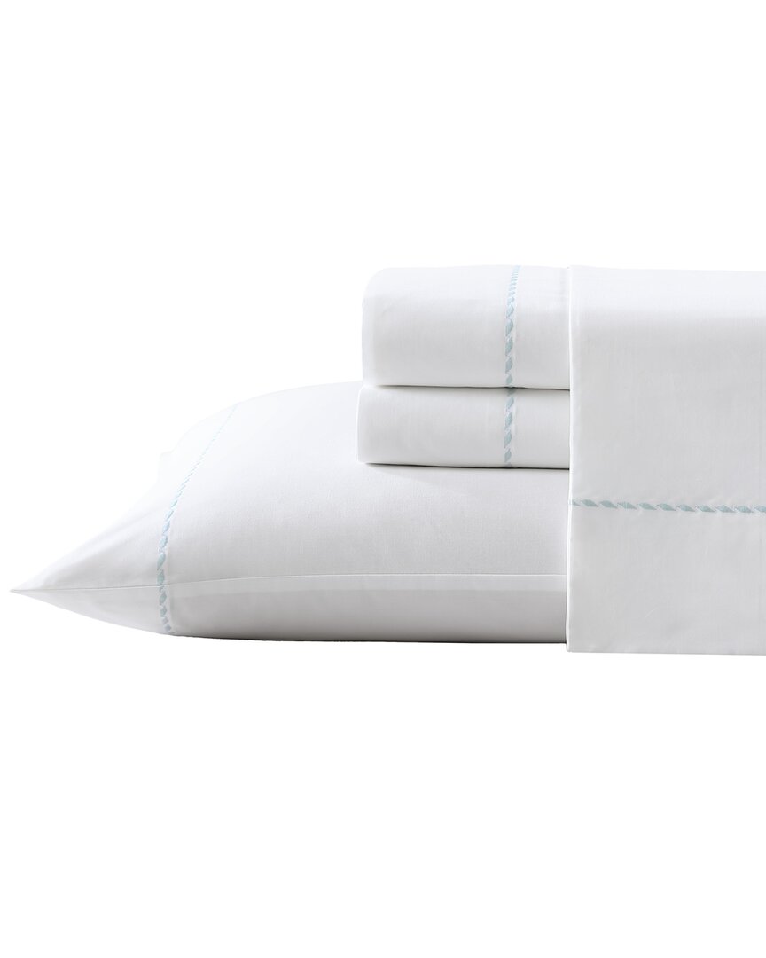 Tommy Bahama 4pc Cotton Percale Sheet Set In White