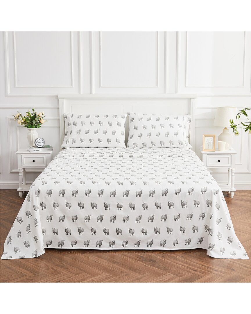 Melange Mélange Home 400 Thread Count Sheep Sheet Set In Multi