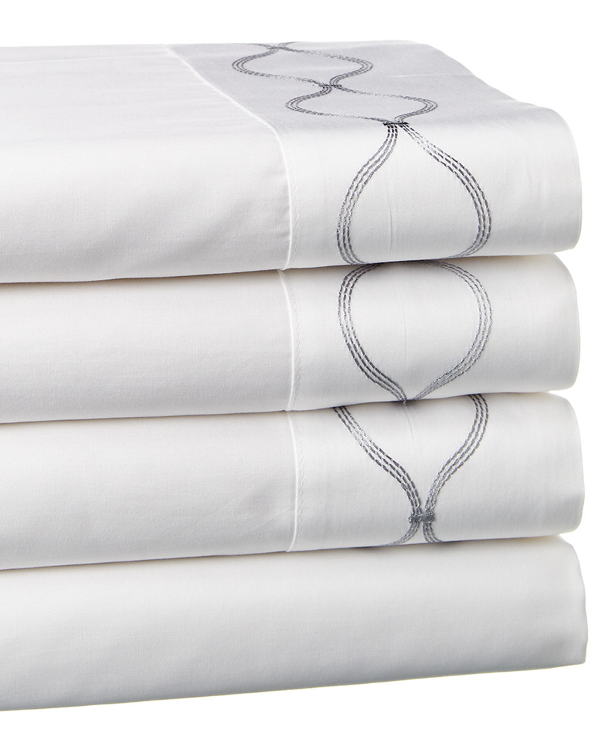 Maurizio Italy Royal Trellis Sheet Set In White
