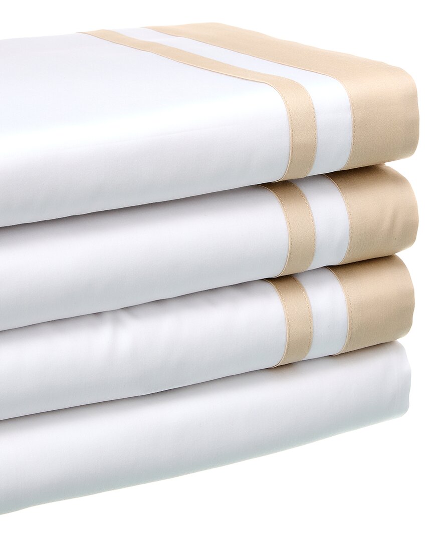 Dea Italian Linens Sinfonia Toscana Marta Double Insert Sheet Set In White