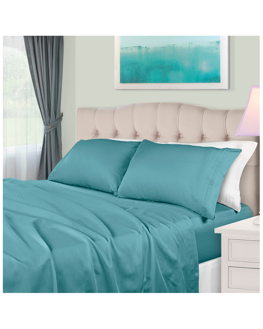 SUPERIOR SUPERIOR 650 THREAD COUNT EGYPTIAN COTTON SOLID DEEP POCKET SHEET SET