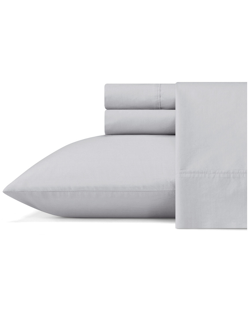 Vera Wang T200 Solid Grey Sheet Set In Nocolor