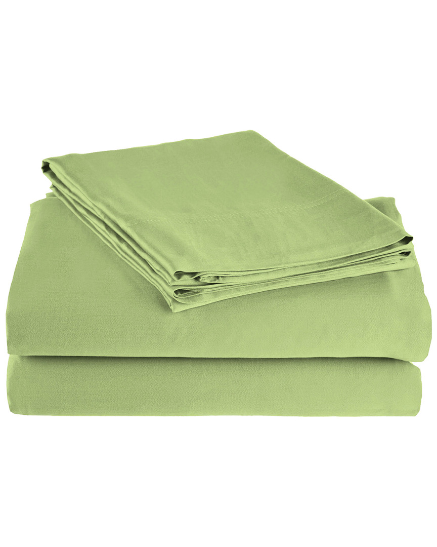 Superior Rayon From Bamboo 300 Thread Count Solid Deep Pocket Sheet Set In Sage