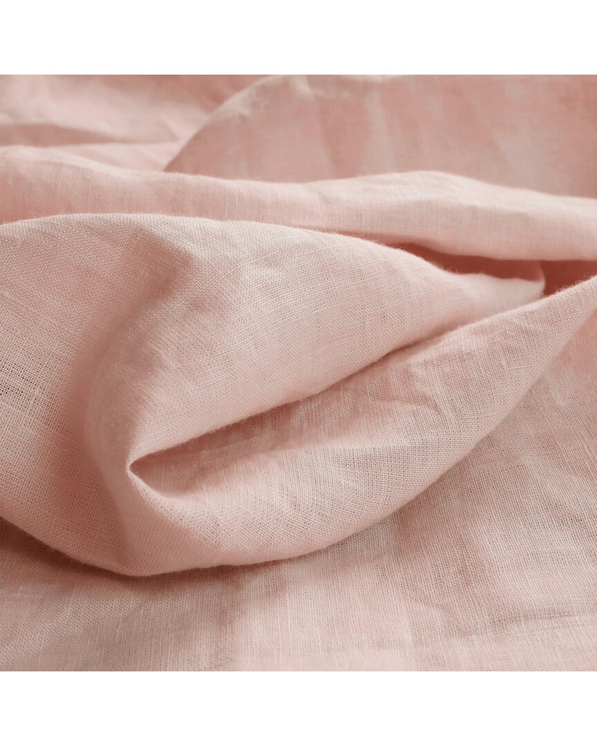 Awesome Home Linen Solid Sheet Set In Pink