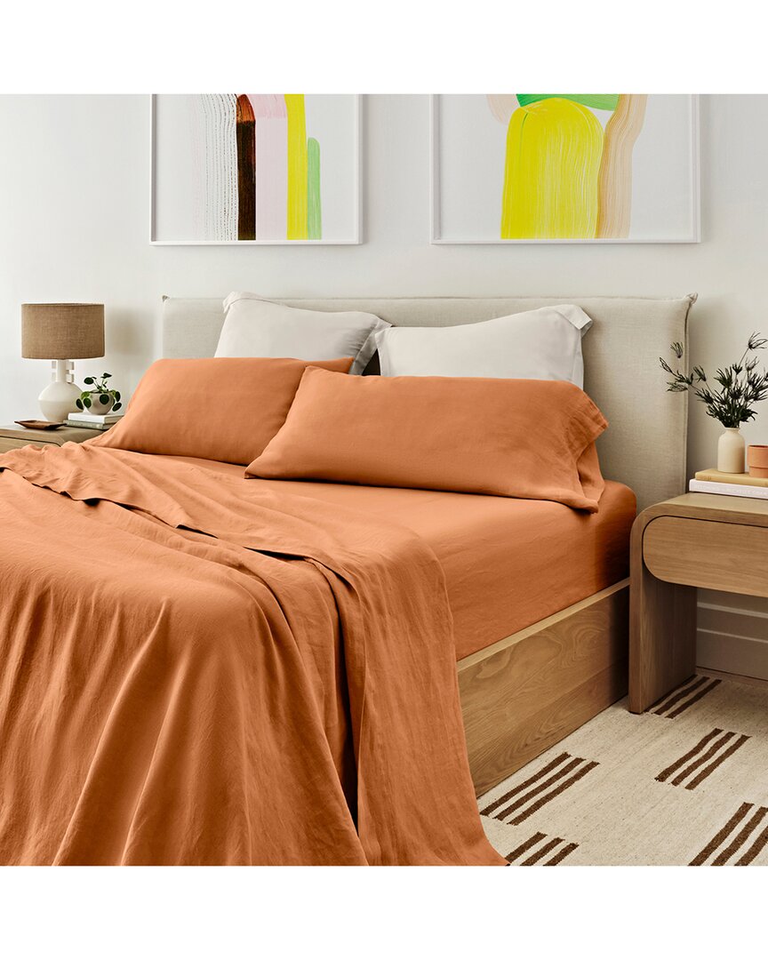 Shop Rebecca Minkoff Soft Luxury Linen-blend 4pc Sheet Set