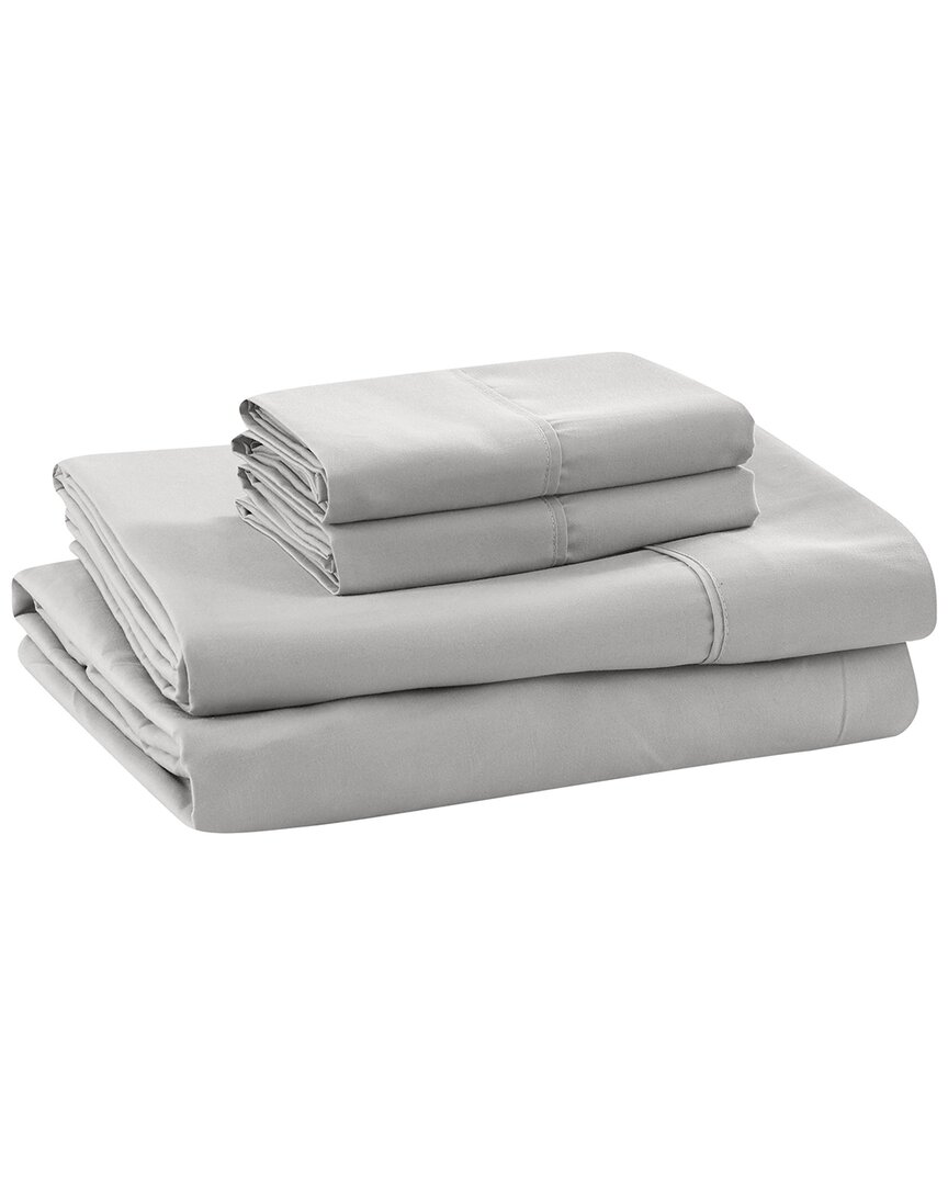 Modern Threads Solid Easy Care Microfiber Sheet Set In Blue