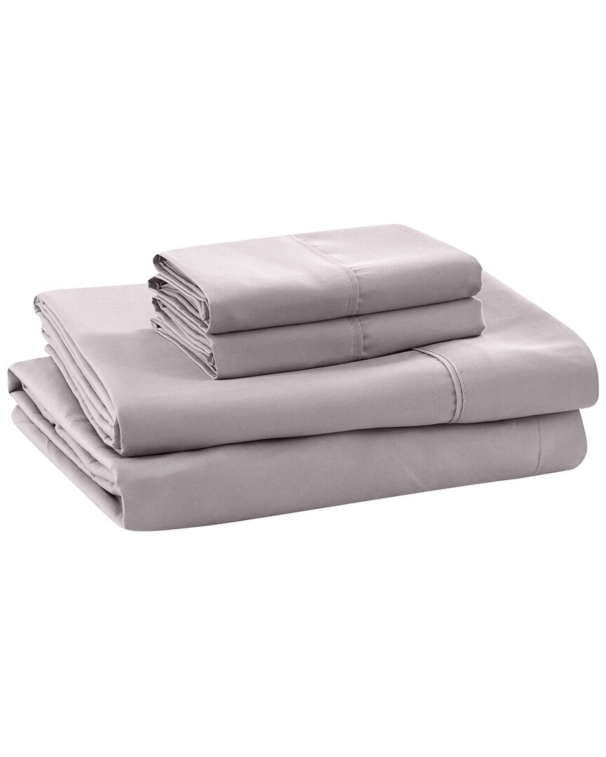 Modern Threads Solid Easy Care Microfiber Sheet Set In Pink