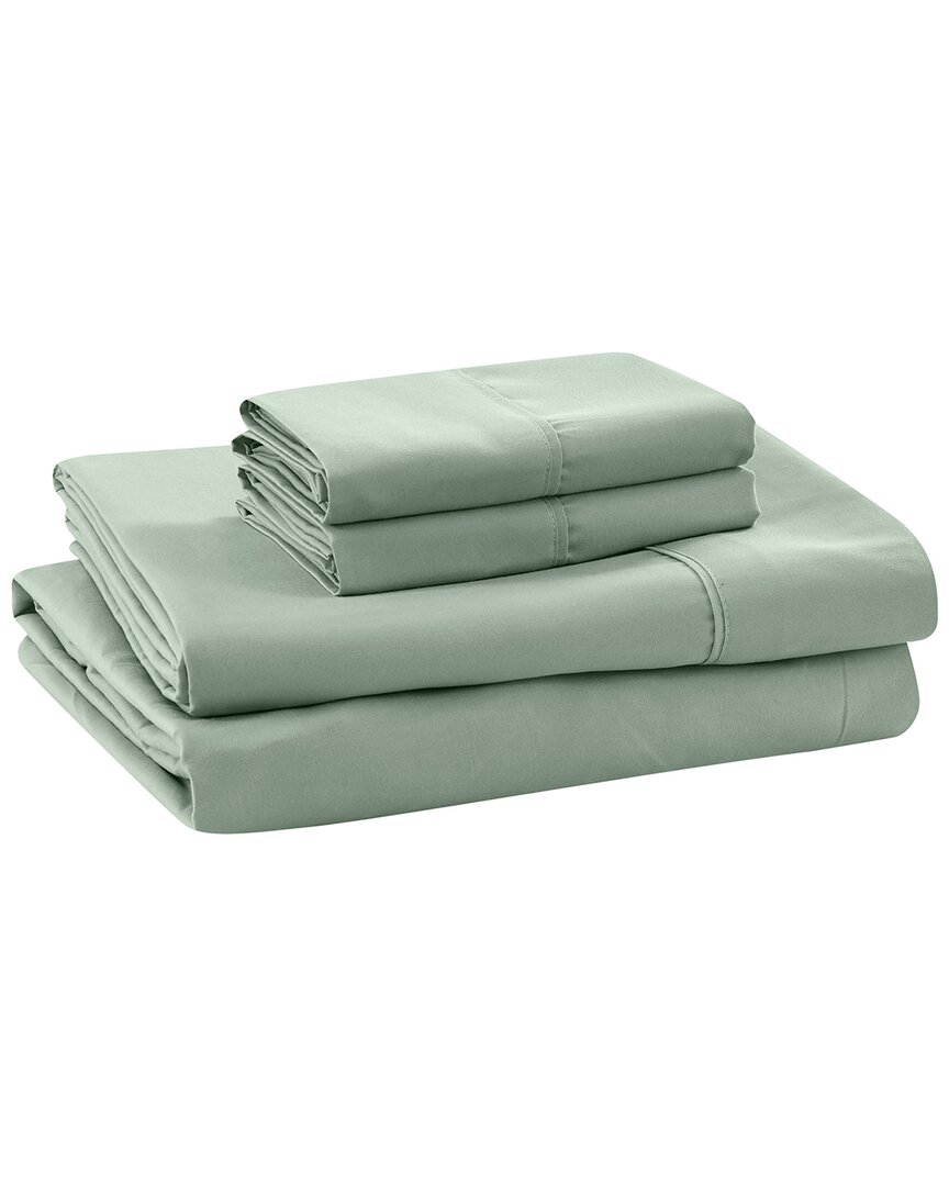 Modern Threads Solid Easy Care Microfiber Sheet Set In Green