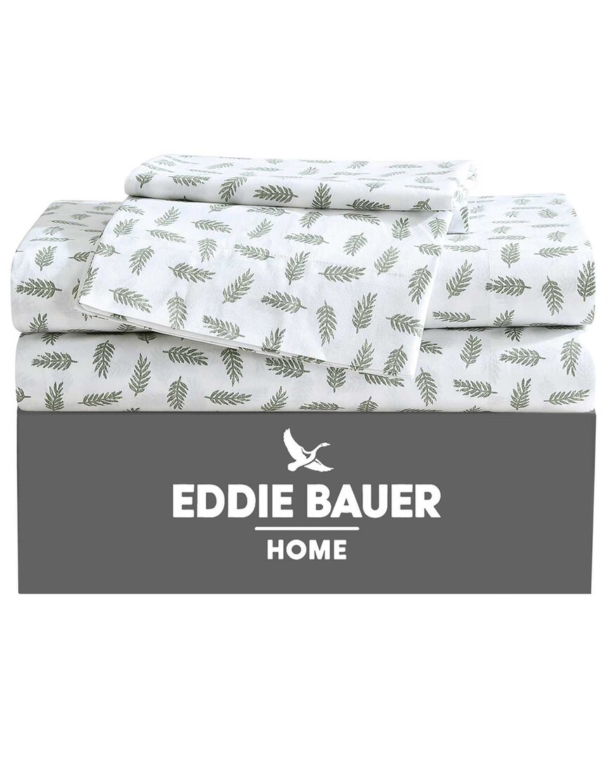 Shop Eddie Bauer 200 Thread Count Laurel Leaves Cotton Percale Sheet Set