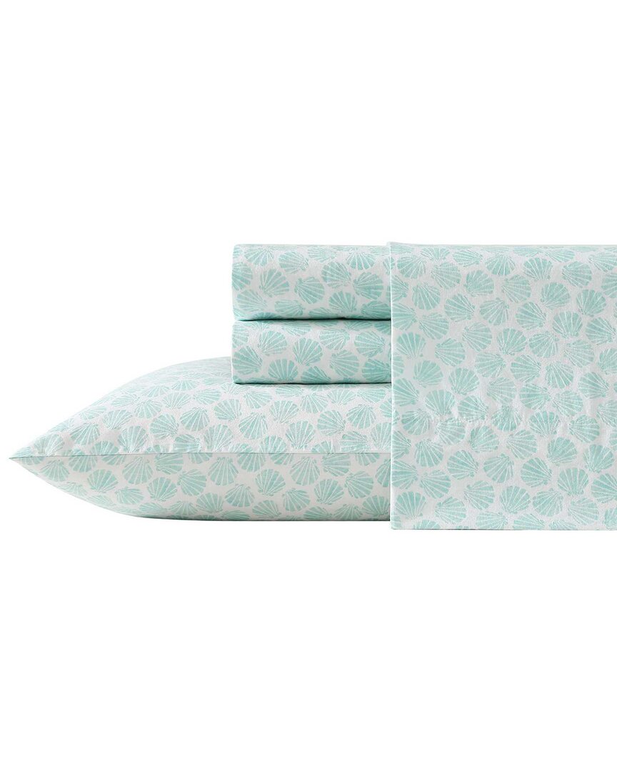 Laura Ashley 200 Thread Count Margate Shells Cotton Percale Sheet Set