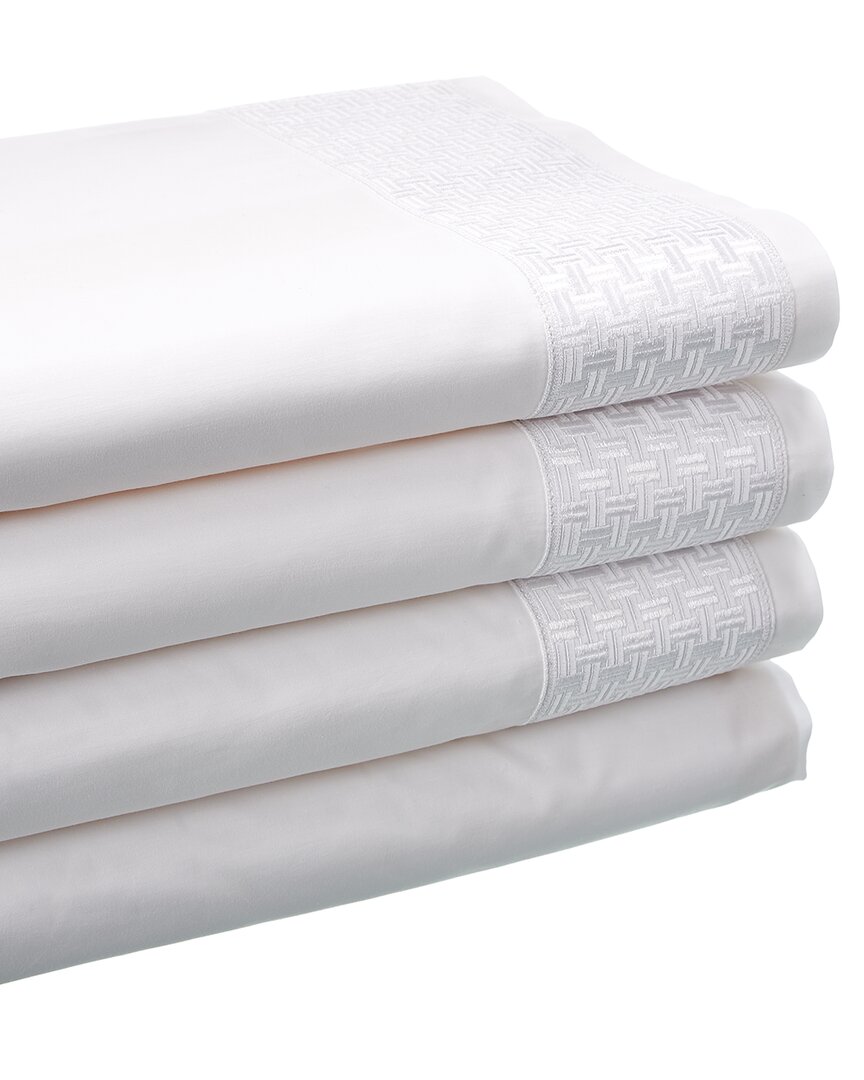 Maurizio Italy Basket Weave Sheet Set In White