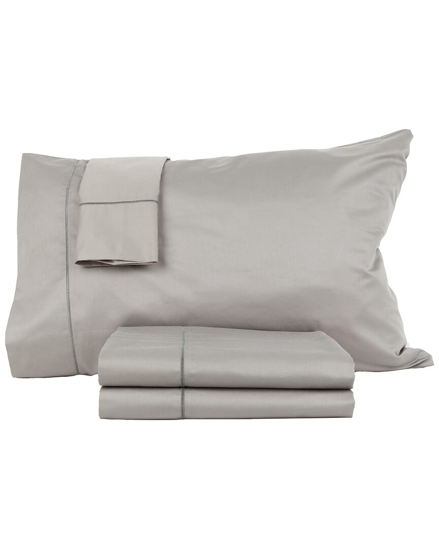 Hotel Luxury Concepts 700tc Solid Sateen Sheet Set In Gray