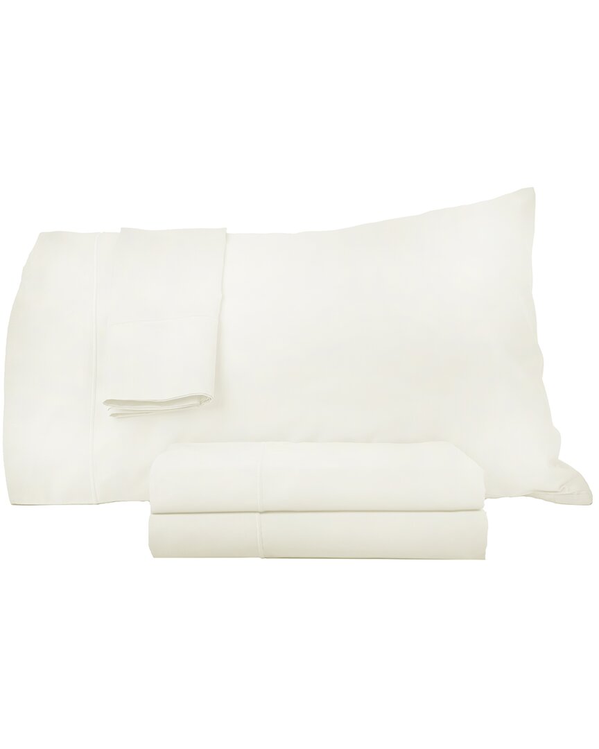 Hotel Luxury Concepts 700tc Solid Sateen Sheet Set In Ivory