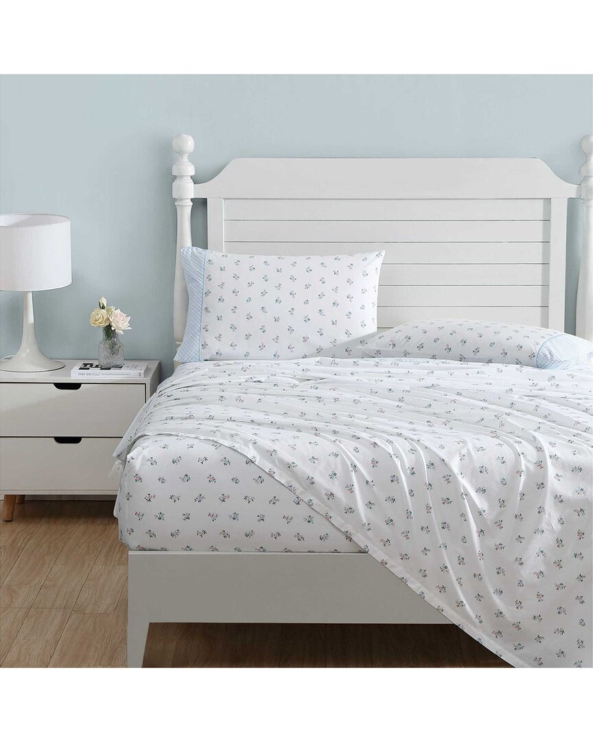 Laura Ashley 200 Thread Count Harperette Percale Sheet Set