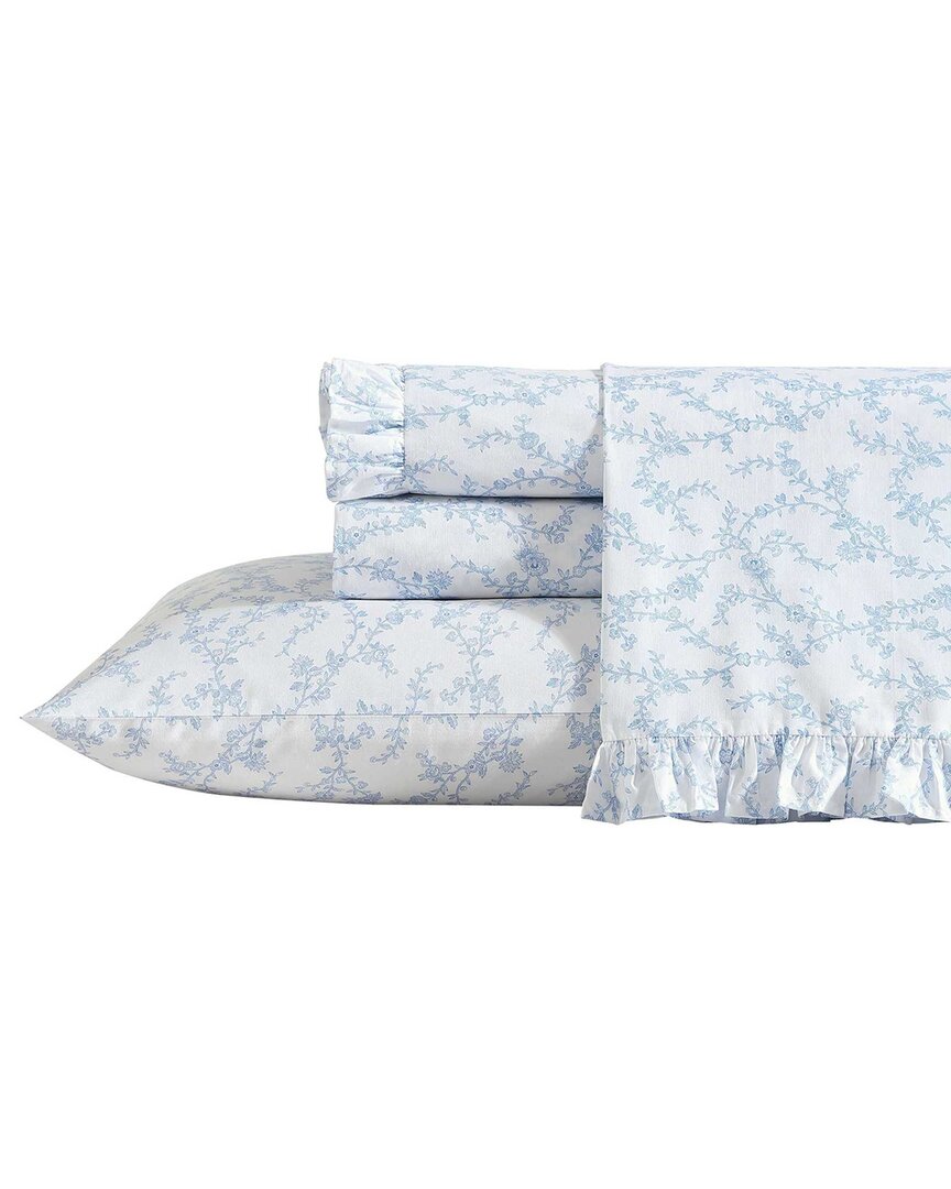 Laura Ashley 200 Thread Count Roseford Percale Pillowcase