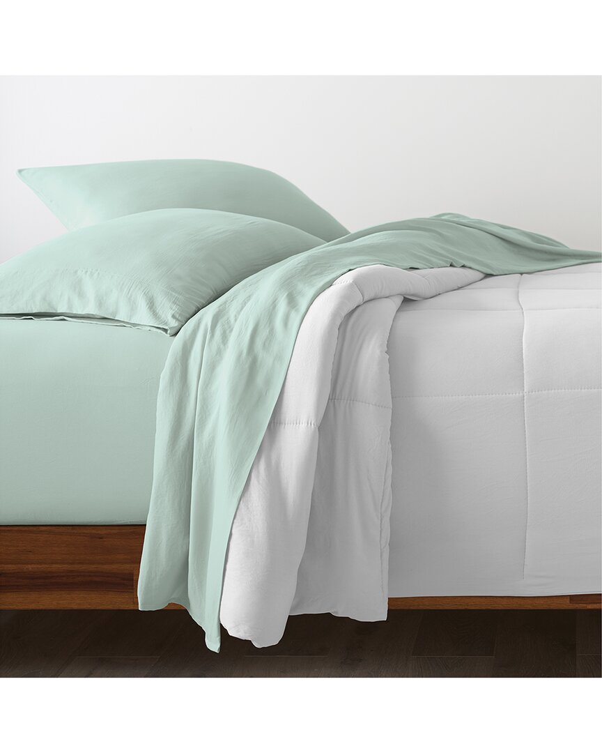 Ella Jayne 100% Cotton Percale Cool And Crisp Deep Pocket Sheet Set In Green