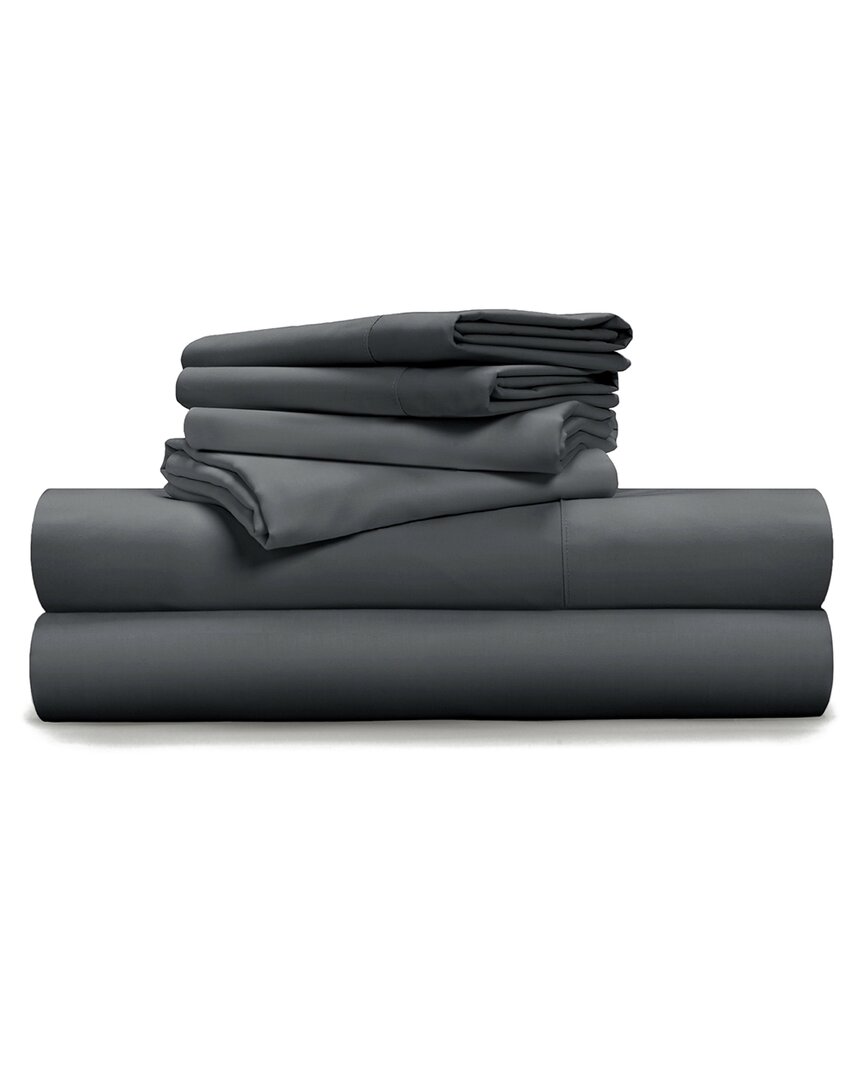 Pillow Guy & Pillow Gal Pillow Guy Luxe Soft & Smooth 100% Tencel 6pc Sheet Set In Grey
